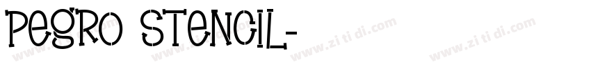 Pegro Stencil字体转换